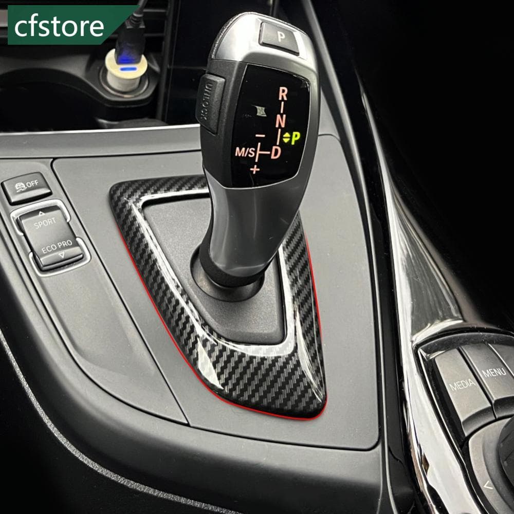 Car Carbon Fiber Gear Shift Frame Trim For BMW 1 2 3 4 5 Series F20 F21 F22 F23 F30 F34 F35 F32 F33 F36
