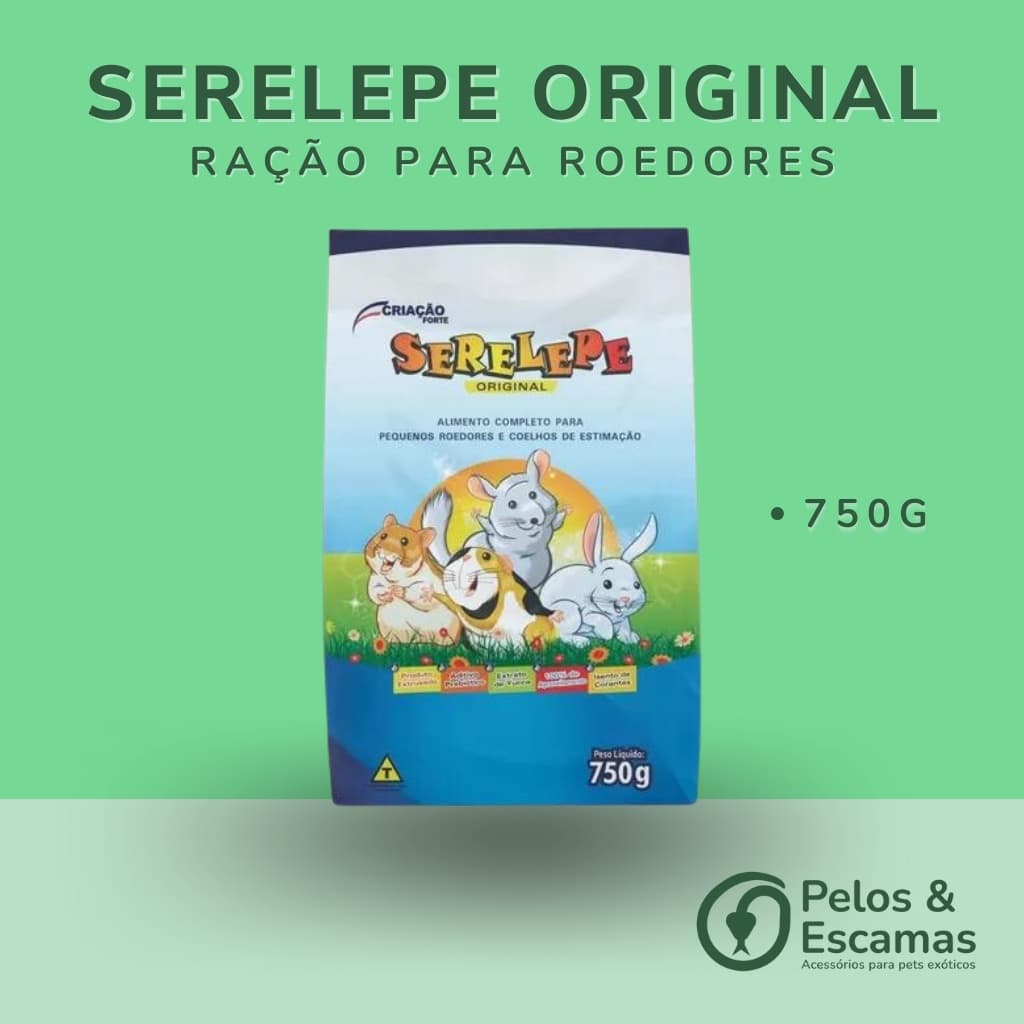 Ração Serelepe 750g para Roedores