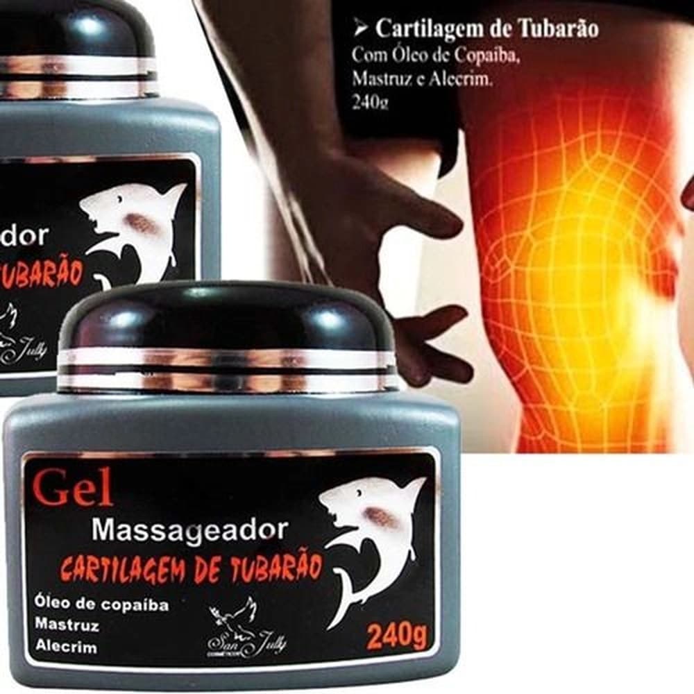 Kit c/3un Gel Massageador Cartilagem Tubarão 240g - San Jully