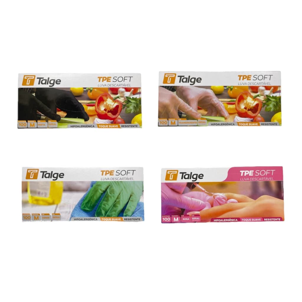 Luva Descartável TPE SOFT TALGE C/100UN