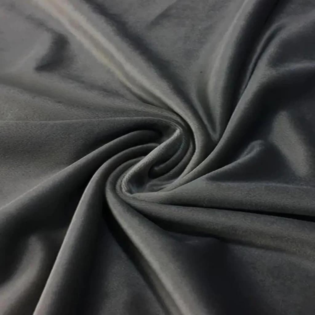 Tecido de Veludo 4 Metros Suede Veneza Cinza Poliester 1,50 Largura