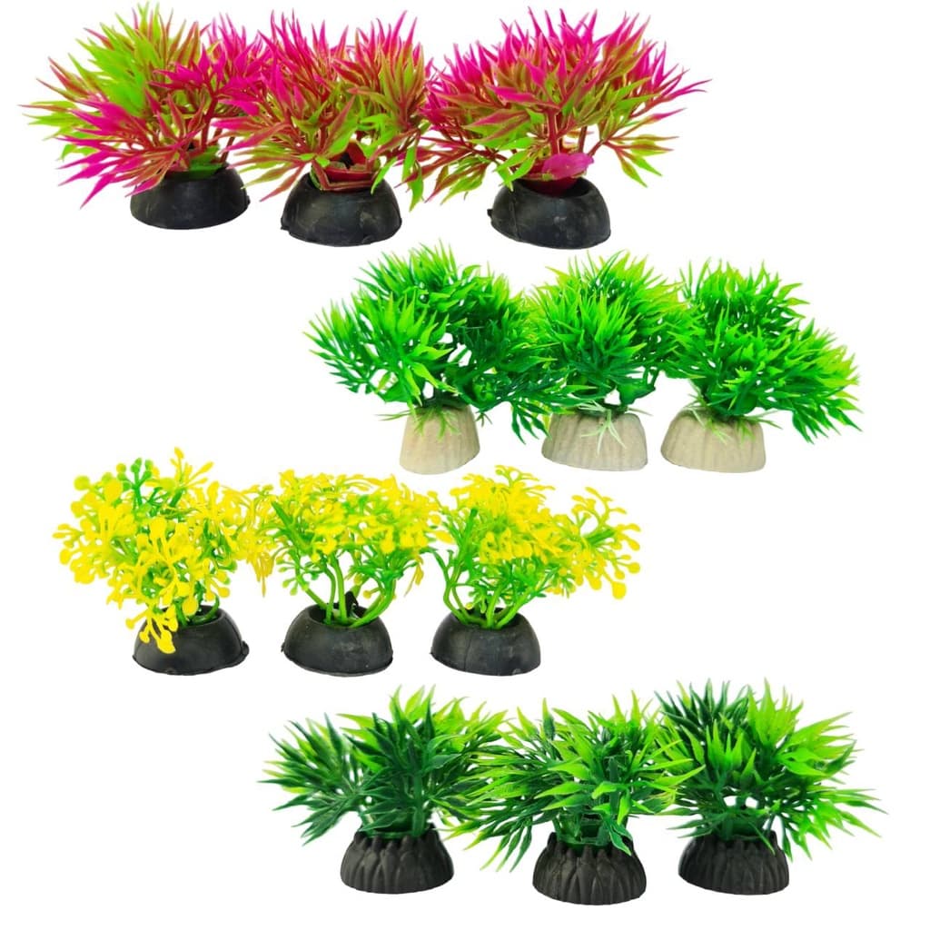 kit 3 mini plantas Artificial decoração plantinha para aquário betta