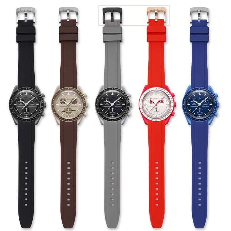 Pulseira De 20mm 22mm Borracha De Extremidade Curva Para Relógio Swatch Watch Band Homens À Prova D'água Substituição