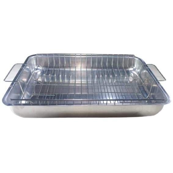 Tabuleiro N°4 Com Grelha Grade Para Assar Borda Alta polido