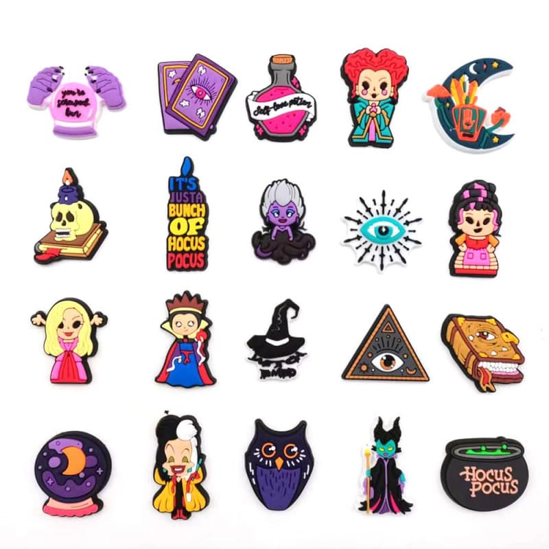 Encantos de sapatos de decorações de Bruxa acessórios de PVC com botão e sandálias pinos de pingente com presentes