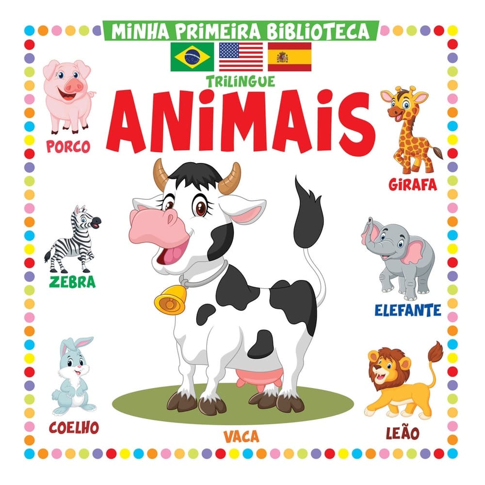 Coleção Minha Primeira Biblioteca Trilíngue - Animais