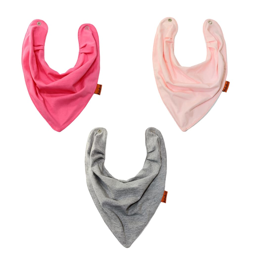 Babador Bandana Impermeável Meninas Kit 3, Bababoo