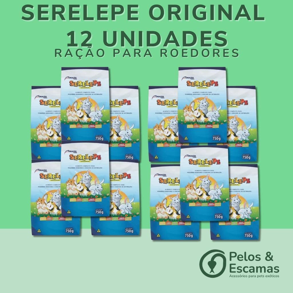 Ração Serelepe 750g para Roedores (12 un)