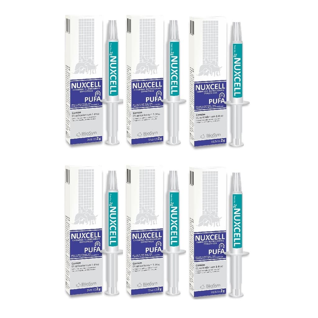 Kit 6 Nuxcell Pufa Imunidade Suplemento Vitamínico
