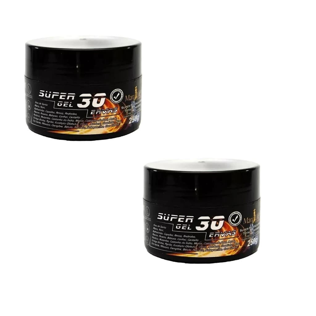 Kit 2 Gel Para Corpo Mary Life Massageador Super 30 Ervas em Pote De 250ml/250g