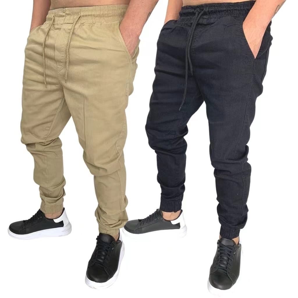 masculinas/feminina calÇas sarja jogger plus size extra grande  g1 g2 g3 g4 colorido