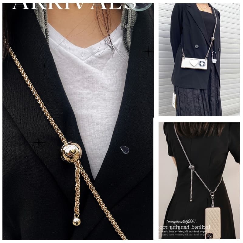 Cordão De Telefone Ajustável De 1 Unidade-Corrente Crossbody Longa Com Pingente Decorativo , Removível E Expansível