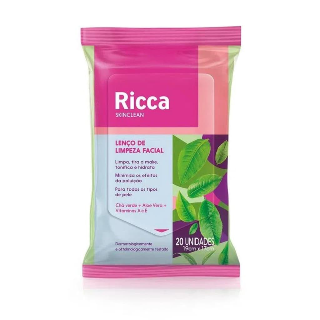 Lenço Removedor De Maquiagem Ricca 20 Unidades 3712