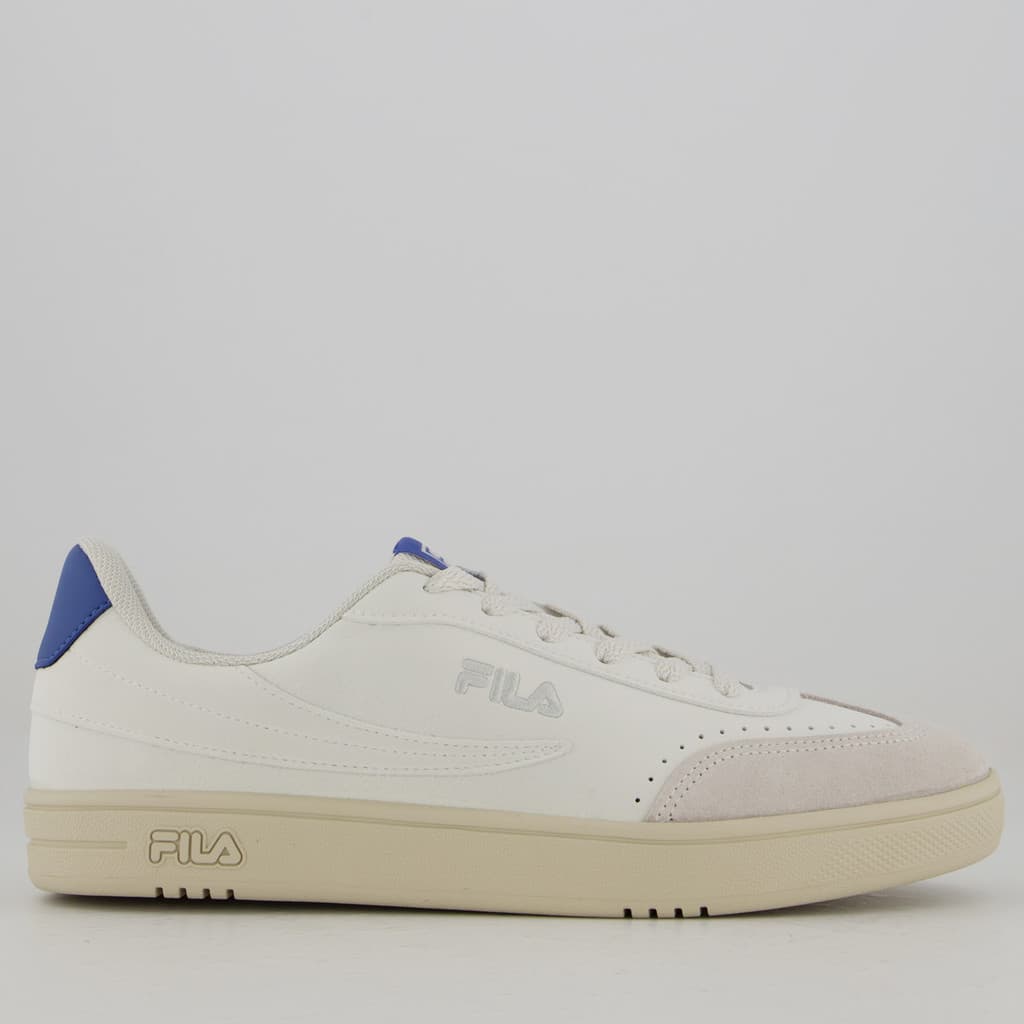Tênis Fila Court 80 Off White e Azul