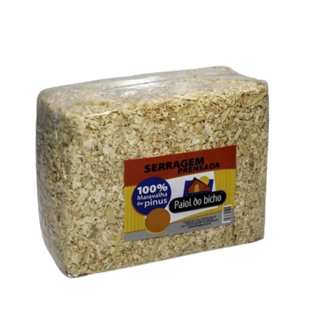 Serragem Maravalha Prensada para Hamster, Coelhos e Roedores 500g