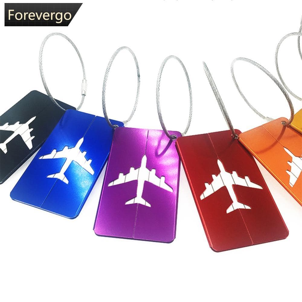 Aluminum Liga De Alumínio Bagagem Etiqueta À Prova D'água Mala De Viagem Nome Etiquetas De Identificação Endereço Porta