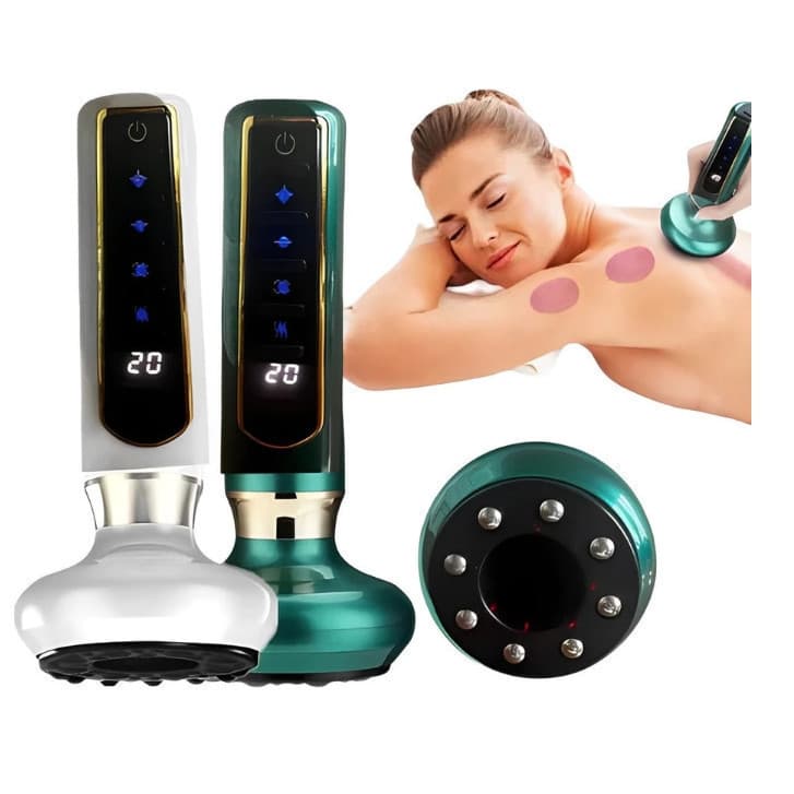 Aparelho Massageador a Vácuo com Ventosa e Infravermelho para Terapia de Sucção
