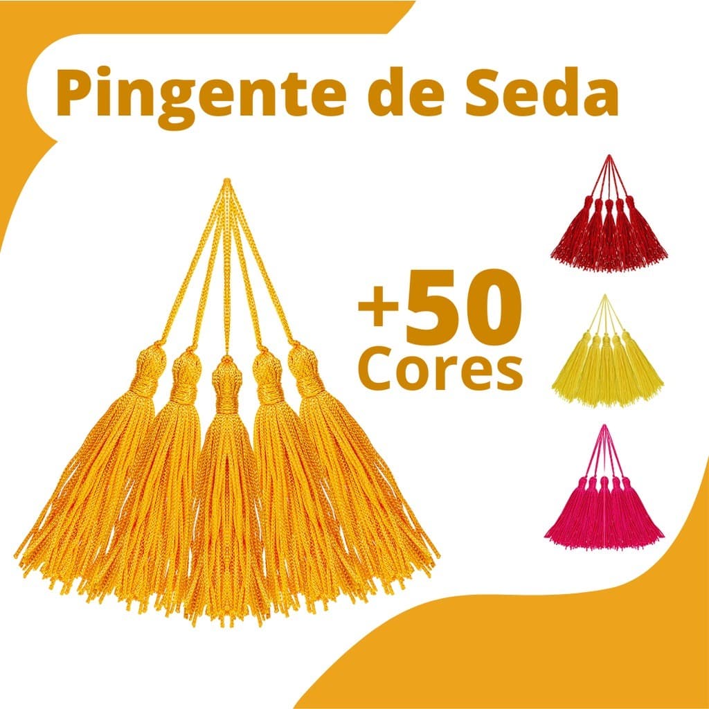 PINGENTE DE SEDA TASSEL - 7.0 CM PCT C/100 UNID.