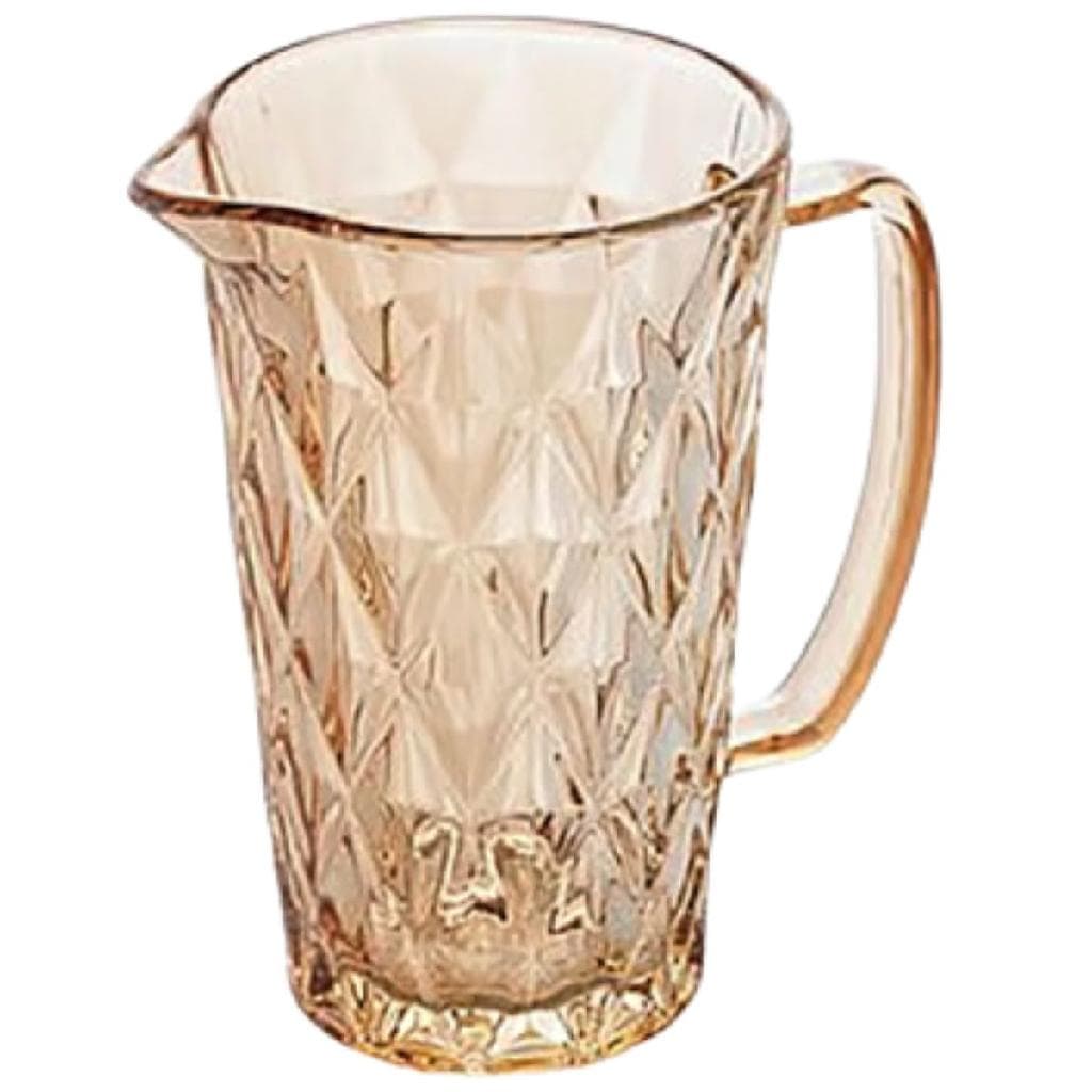 Jarra Diamond 1 Litro Ambar De Vidro Material de Qualidade Para Bares Restaurantes Cozinha Luxo