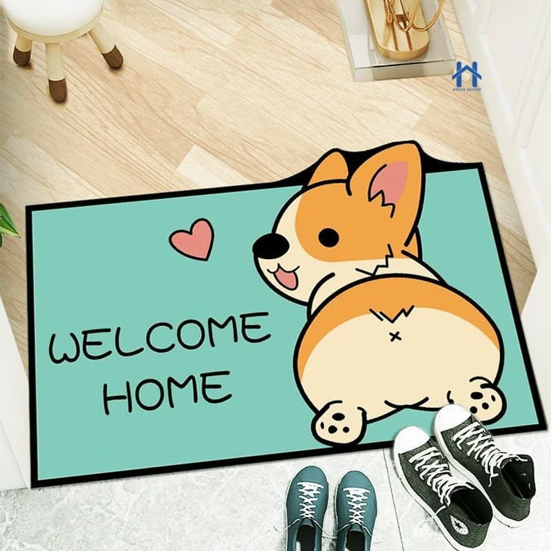 Tapete tipo Capacho para Porta de Entrada Estampado Pet Antiderrapante 40x60cm BELA CASA UTILIDADES