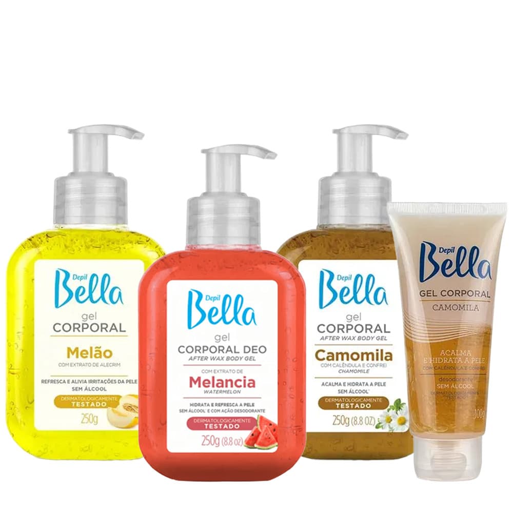 Gel Pós Depilação Camomila Melancia Melão Depil Bella