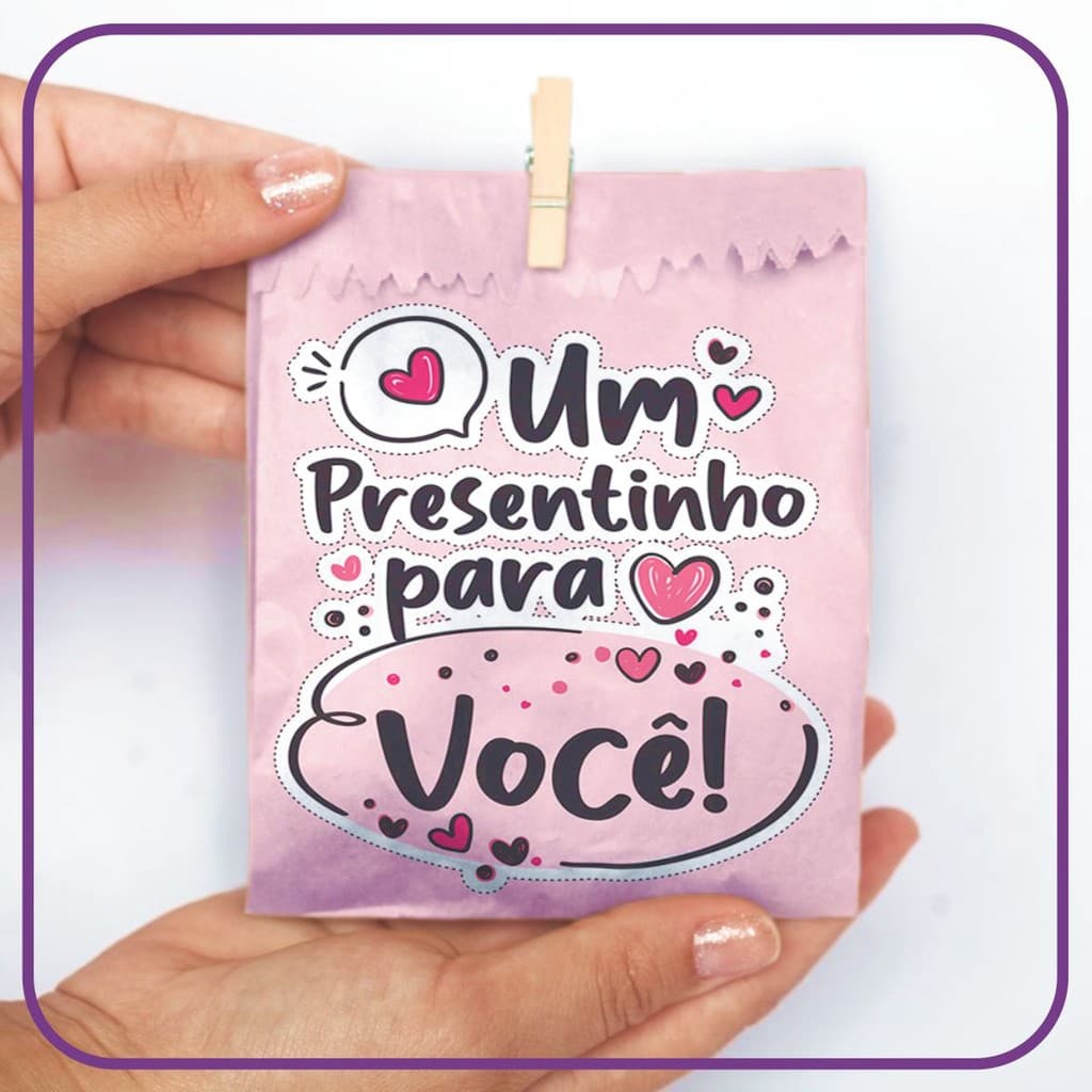Saco para Lembrancinha - Um Presentinho Para Você (Escolha a Quantidade)