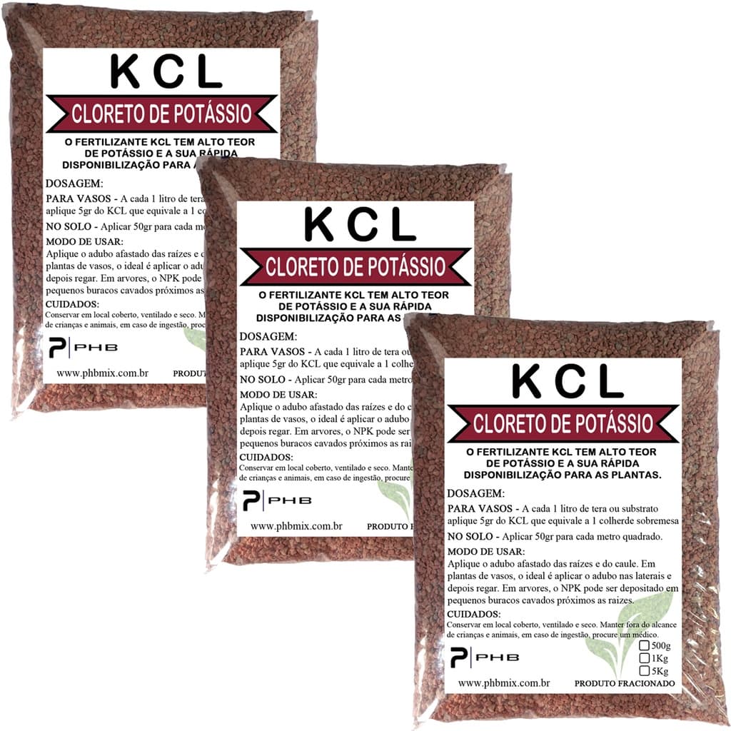 3Kg de Adubo Fertilizante Granulado Potássio