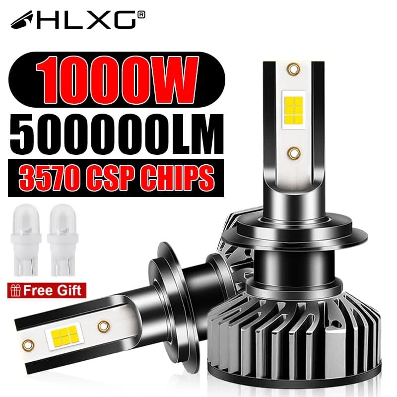 Faróis LED Super Brilhantes 2pcs H7 H11 H4 H1 H4 H8 H9 H11 9005 9006 Lâmpadas Automotivas De Nevoeiro Para Automóveis