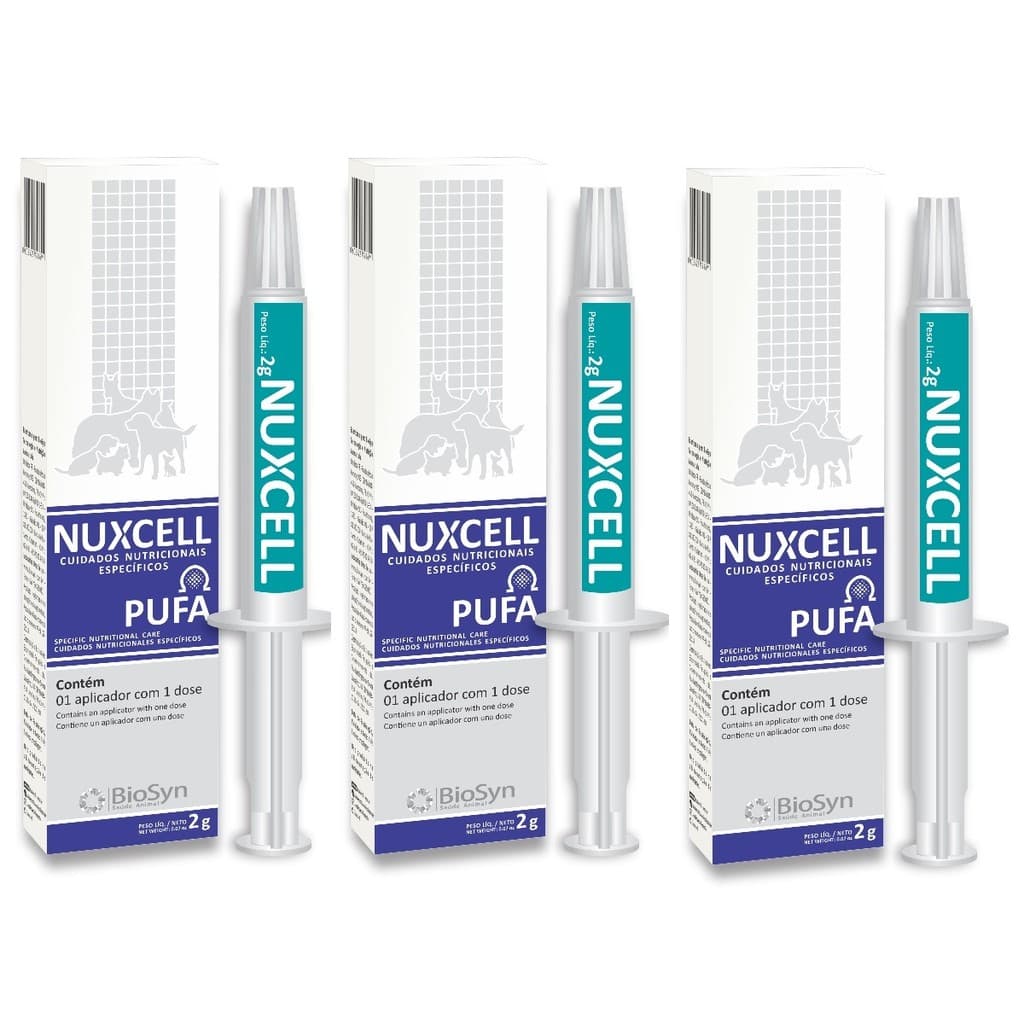 Kit 3 Nuxcell Pufa  Imunidade Suplemento Vitamínico Biosyn