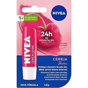 Protetor Labial Hidratante Nivea 4,8g Cereja Shine