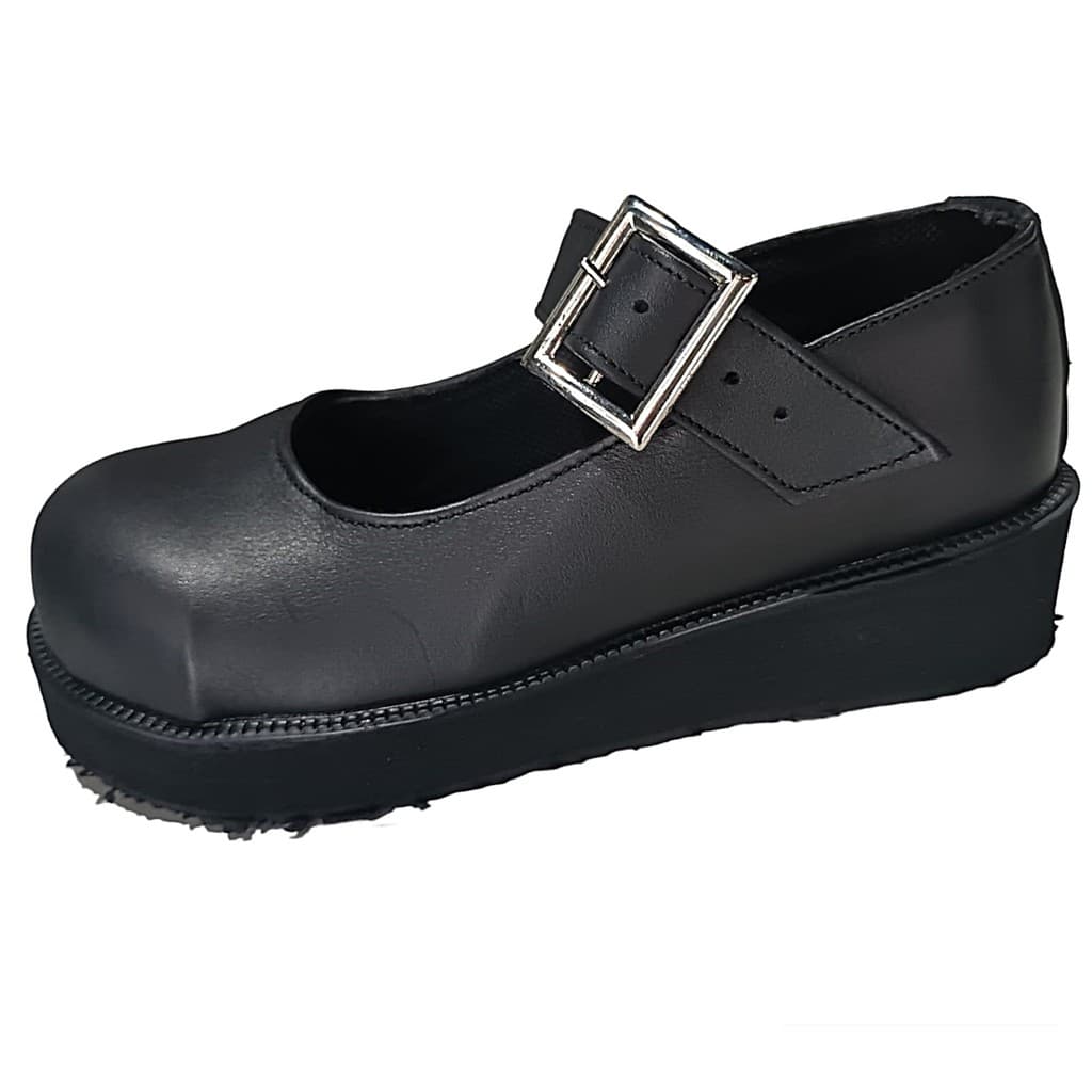 SAPATO COURO BONECA ESTILO ROCK