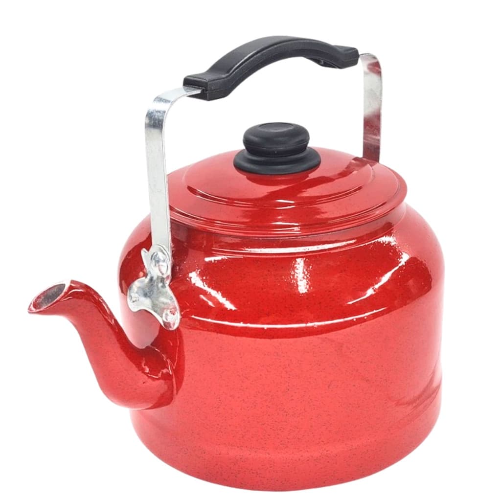 Chaleira De Alumínio N20 Vermelha 2.9 Litros Grande Forte Para Água Café Chá Bule