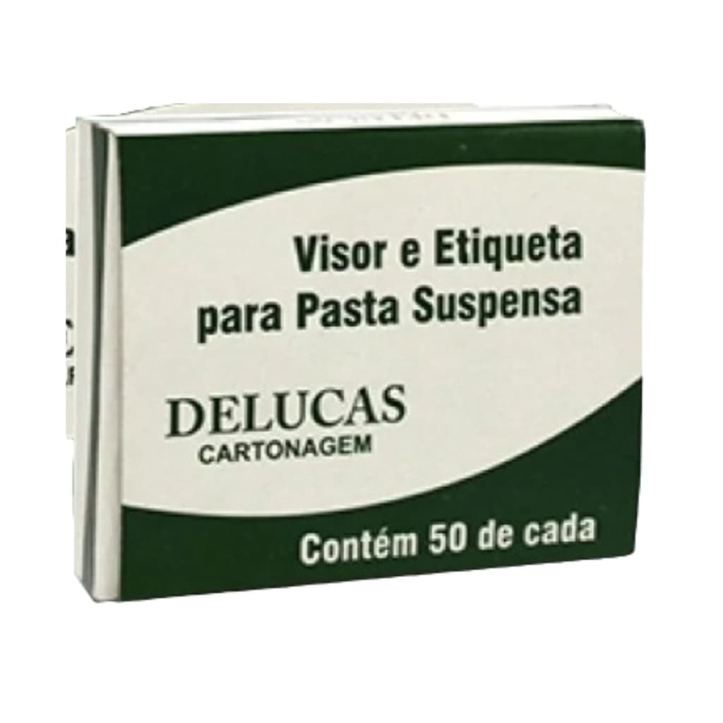Visor e Etiqueta Para Pasta Suspensa C/50 Unidades - DELUCAS