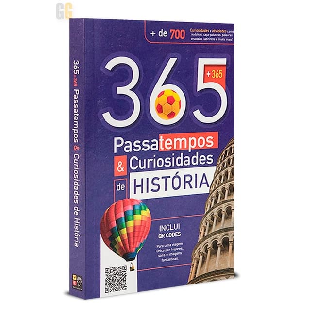 Livro infantil - 365 Passatempos e Curiosidades de História | Com QR Code | Idade 5+