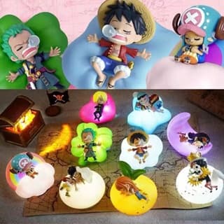 One Piece Sweet Dreams Series Blind Box Doll Figuras De Bonecas Hobby Collecting Luffy Zoro Dream Lâmpada De Mesa