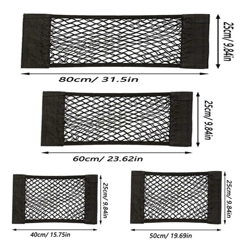 Saco De 5 Tamanhos Para O Encosto Do Carro Malha Elástica Porta-Malas Traseiro Banco Organizado