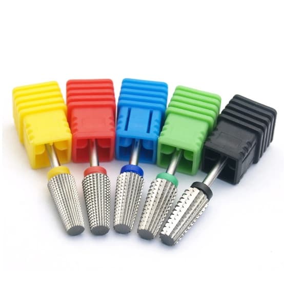 Multifuncional Broca de Tungstênio para unhas de segurança Cortador de fresagem com brocas de corte Metal duro manicure