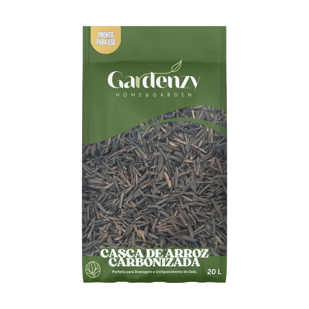 Casca De Arroz Carbonizada 10 Lts e 20 Lts - Gardenzy