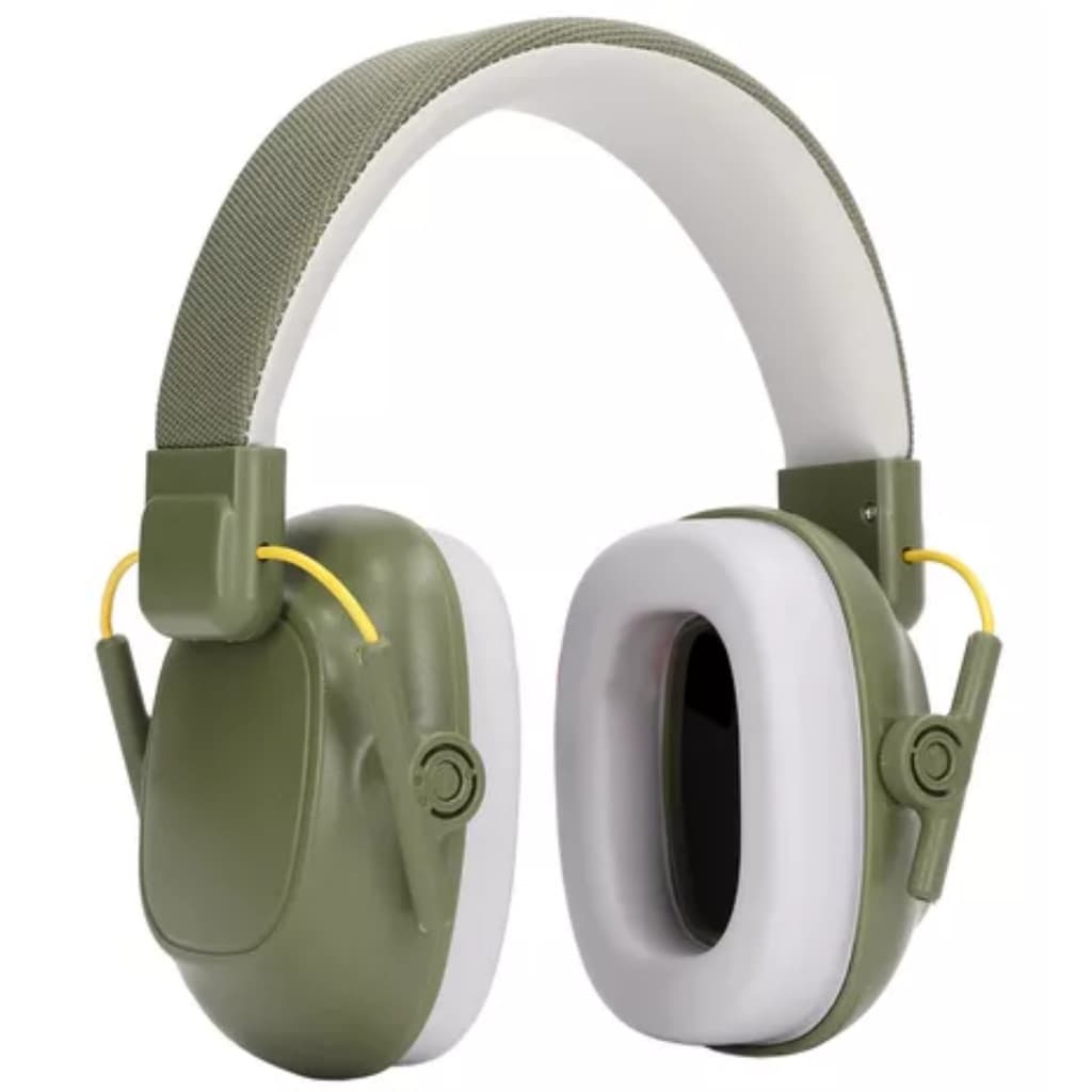 Abafador de Ruido Concha Abafadora Protetor Auricular Criança Adolescente Menino Verde Musgo Militar Proteção Sonora TEA