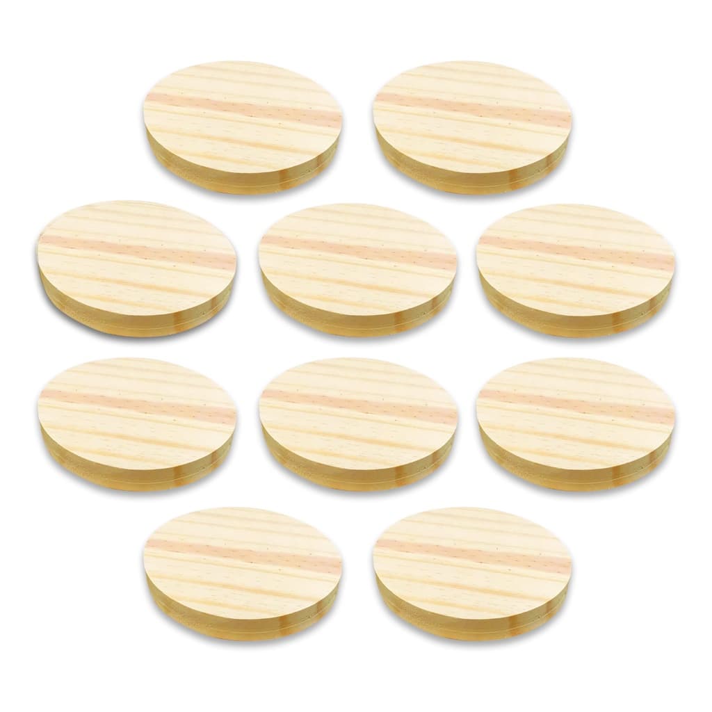 10 Bolachas Disco Madeira Pinus 11 cm Diâmetro Artesanato Queijo Frios artesanato mesa posta sousplat