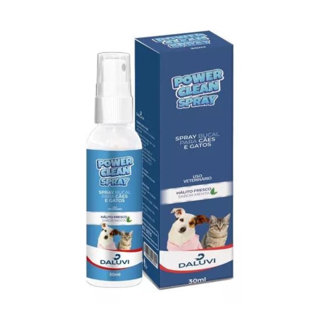 Power Clean Spray Bucal Para Cães Contra Tártaros Mau Hálito