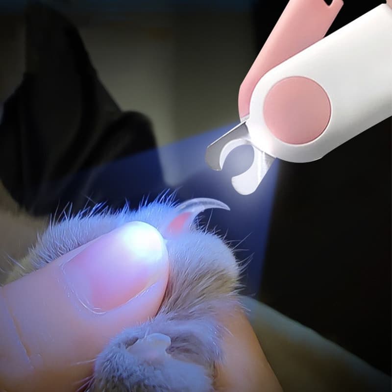 Cortador De Unha Gato Com Led Profissional Cachorro Aparador Pet Tesoura