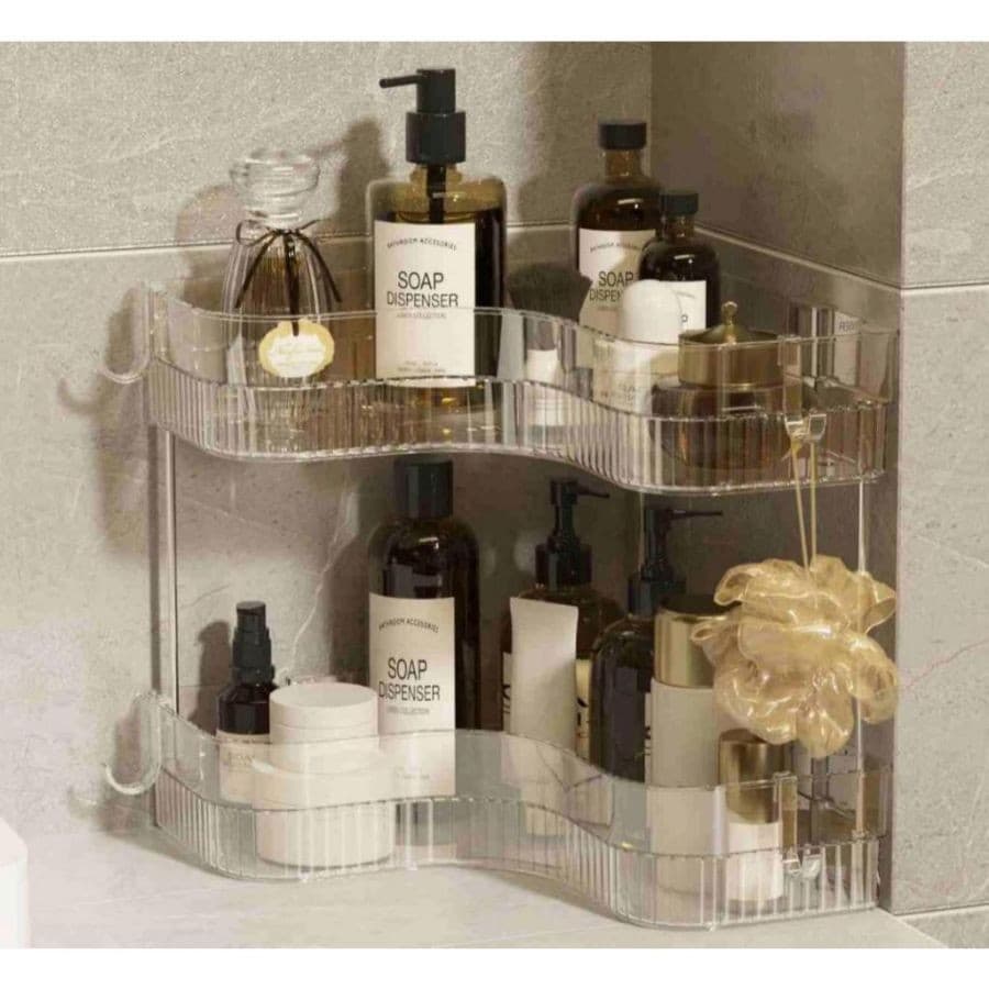 Prateleira Organizador Acrílico Porta Maquiagem Suporte Multiuso De Mesa 2 e 3 Camadas