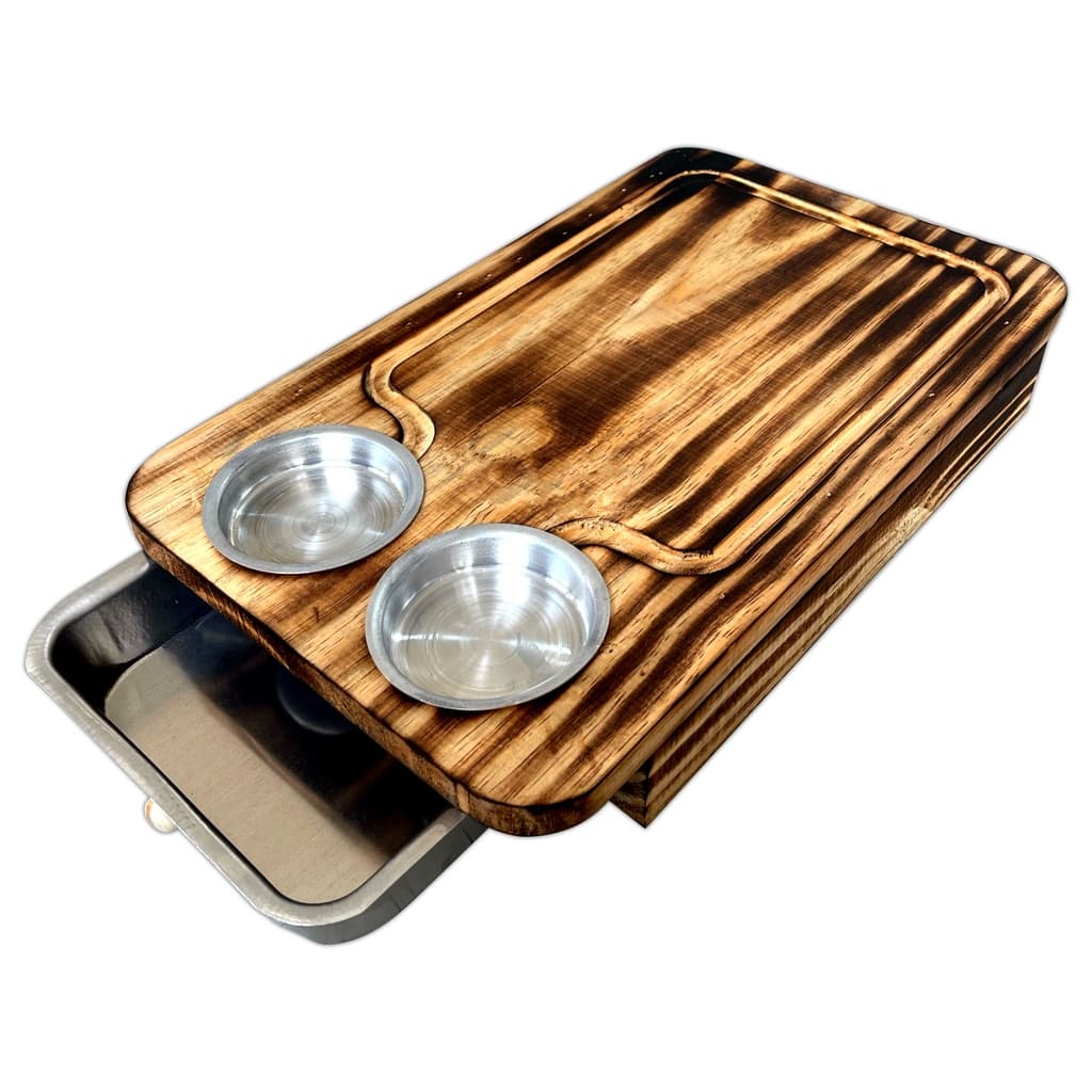 Tábua Inteligente De Carne Para Churrasco C/ Gaveta 2 Potes