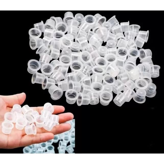 Batoque Tamanhos 300/500 P M G Para Tinta Tattoo Tatuagem Com Base Tranparente  e Sem Base