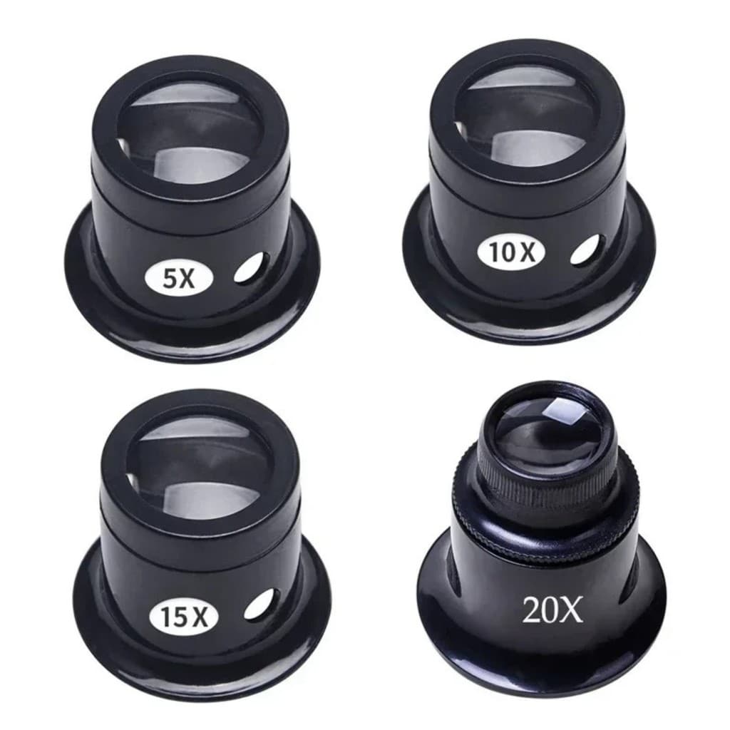 Kit Lupa De Olho - 5x 10x 15x 20x - Relojoeiro manutenção premium