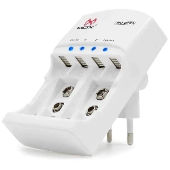 Carregador De Pilha Aa/aaa Bivolt Auto Stop S/ Pilha Mo-cp50 mox