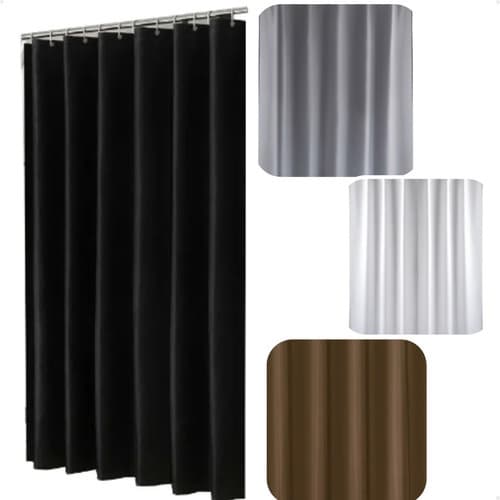 Cortina De Banheiro Box Plástico Impermeável Antimofo Com Ganchos 1,98 Altura x 1,38 Largura