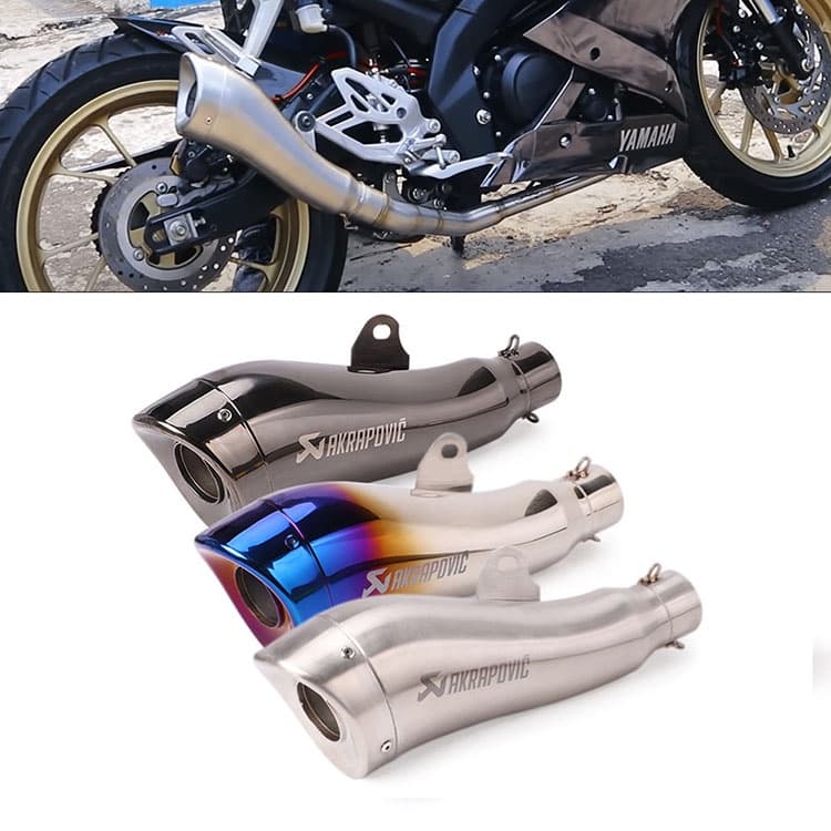 Silenciador De Tubo De Escape De Motocicleta Em Formato De Golfinho De Entrada Universal De 51 Mm , Ponta Deslizante De 