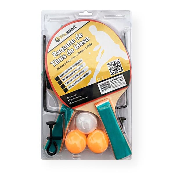 Ping Pong Com 2 Raquetes 3 Bolas e Rede Suporte